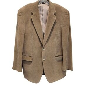 LAUREN‎ Ralph Lauren Men's Khahi Light Brown Lined Corduroy Blazer Jacket 46 R